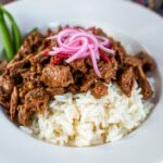 Majadito Magic: Delicious Bolivian beef and rice delight.