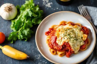 Wholesome chicken parmesan: a healthy twist on classic comfort food.