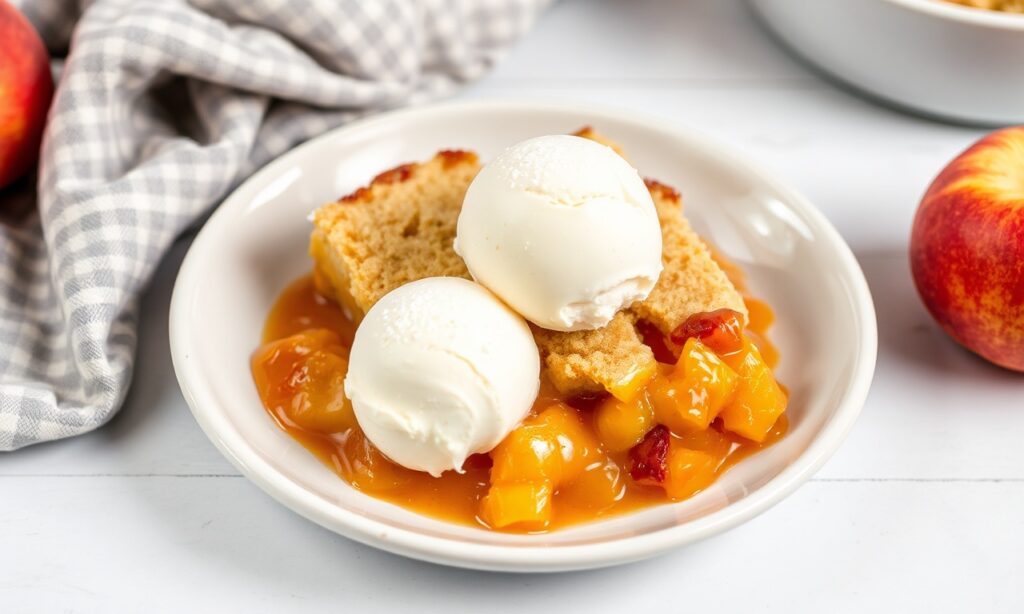 Southern Peach Cobbler: a cherished slice of tradition.