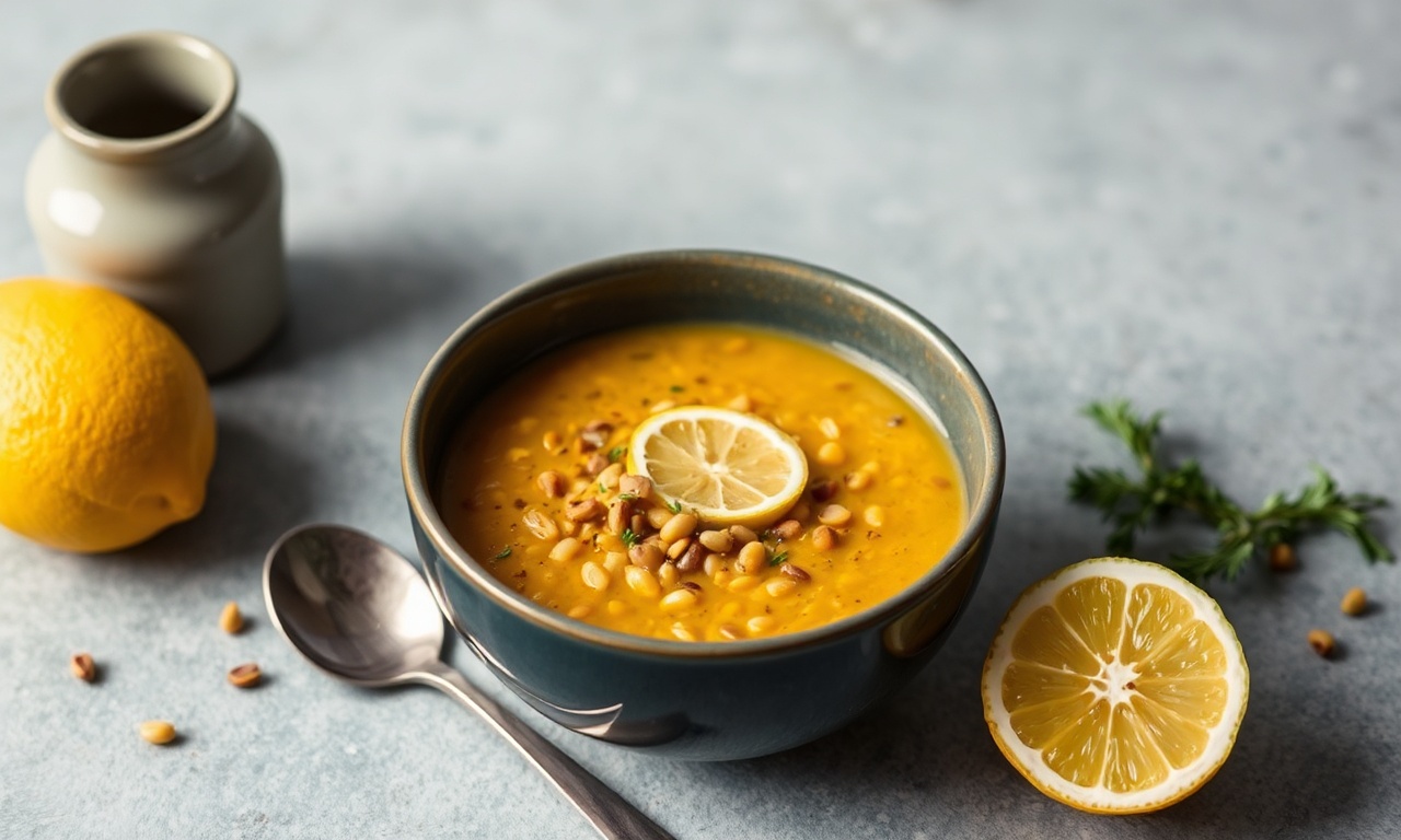 Zesty lemon lentil soup: bright, flavorful, and healthy bowl.