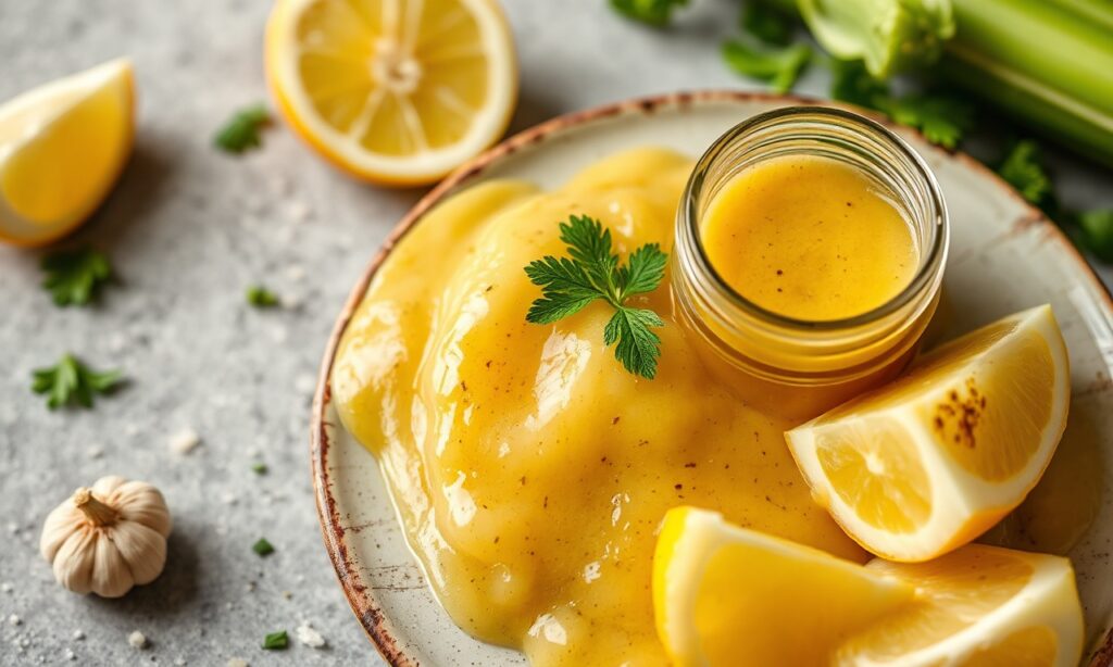 Delicious Yuca con Mojo with zesty garlic citrus sauce.