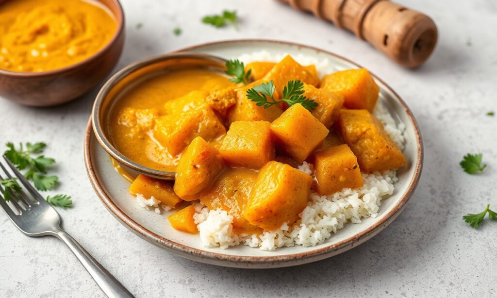Discover warmth in this sweet potato curry recipe.