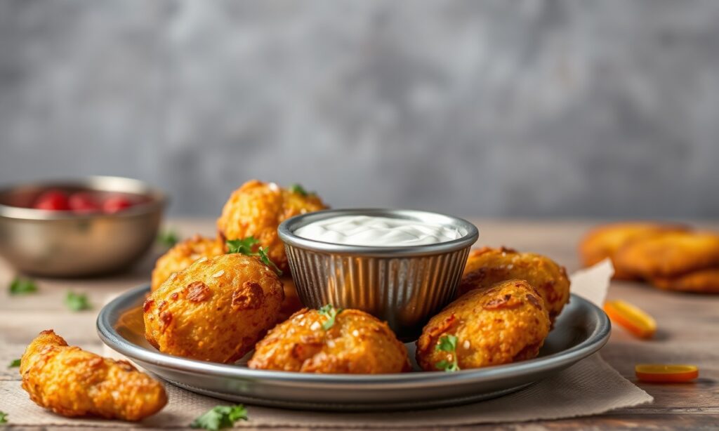 Crispy potato pakoras: irresistible snack perfection revealed.