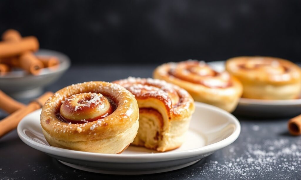 Golden gluten-free cinnamon rolls, sweet comfort without wheat.