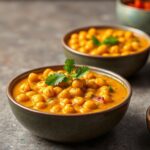 Delicious Chana Masala: A savory chickpea curry delight.