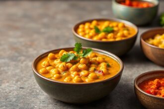 Delicious Chana Masala: A savory chickpea curry delight.