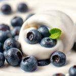 Blueberry yogurt coating deliciousness.
