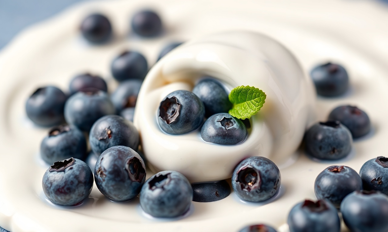 Blueberry yogurt coating deliciousness.