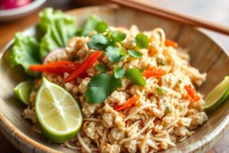 Larb Gai: Zesty, aromatic Thai chicken salad recipe at home.