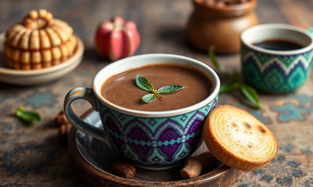 Champurrado Magic: Rich Mexican chocolate atole, warm and velvety.