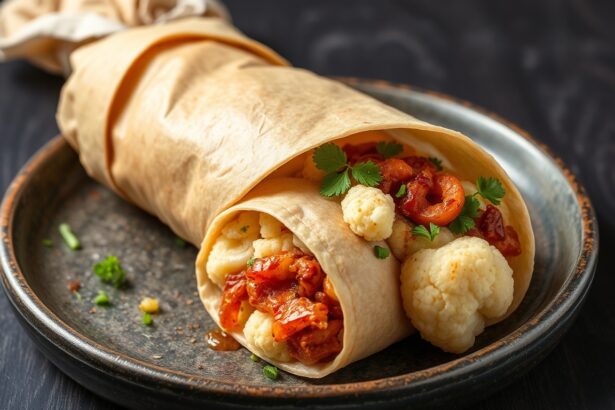 Shawarma cauliflower delights to wrap up your meal.