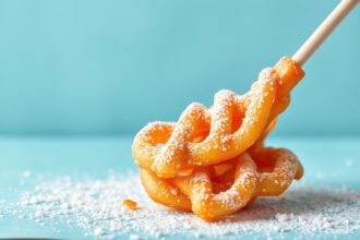 Crispy funnel cake: ultimate sweet treat for your frenzy.