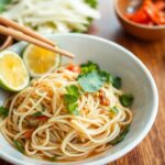 Bun Chay: Fresh vegan noodle salad, a Vietnamese delight.