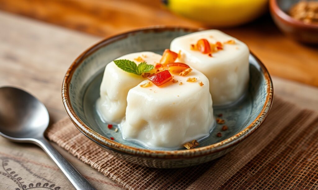 Che Chuoi: Creamy Vietnamese banana coconut tapioca pudding dessert.
