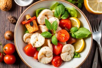 Discover zesty Italian seafood salad bursting with fresh flavors.