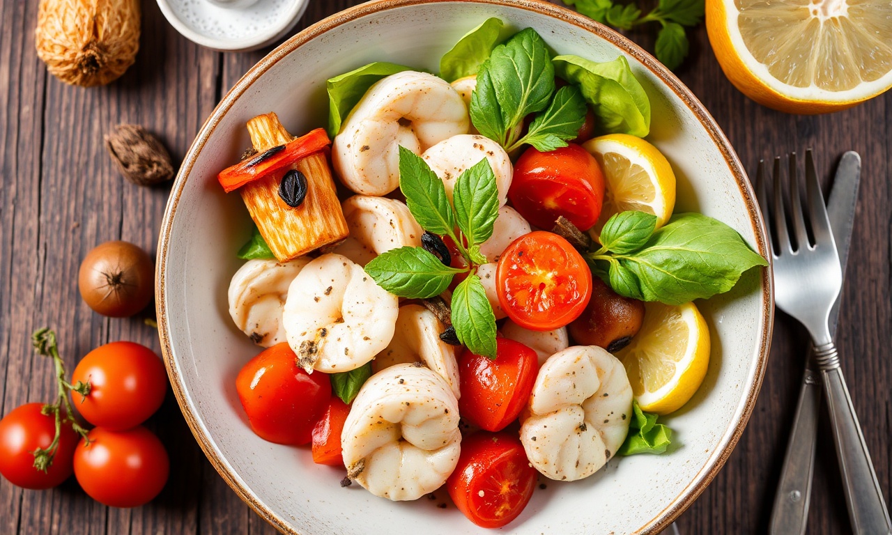Discover zesty Italian seafood salad bursting with fresh flavors.