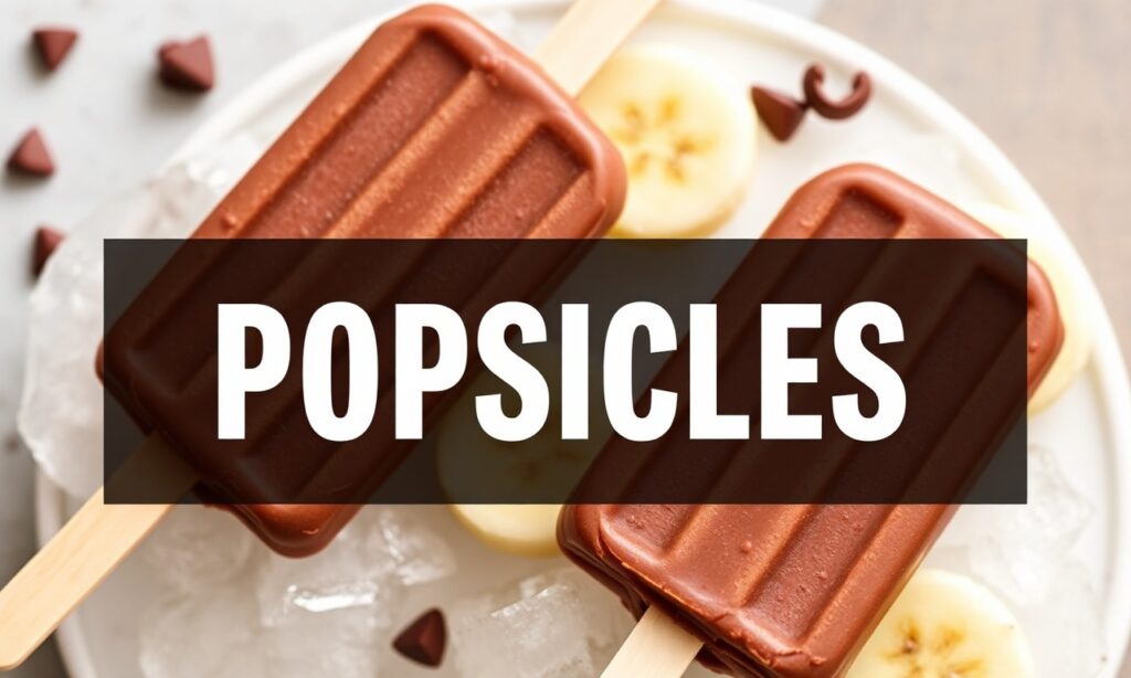 Delicious chocolate banana popsicles for a perfect frozen treat.