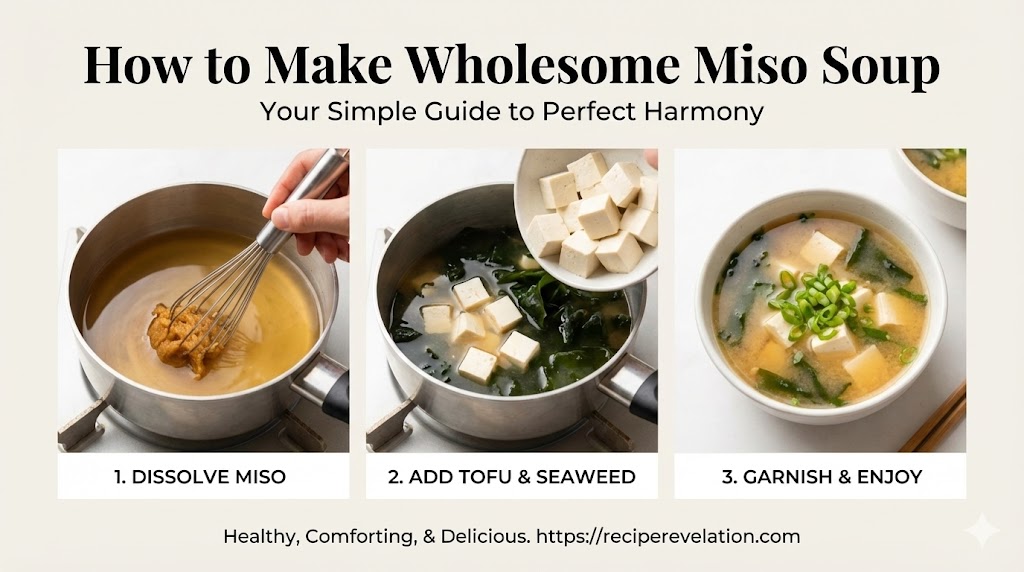 Wholesome Miso Soup: Tofu & Seaweed’s Perfect Harmony