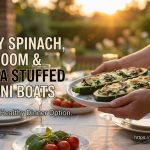 Flavorful Spinach, Mushroom & Ricotta-Stuffed Zucchini Boats