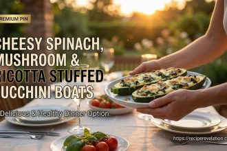 Flavorful Spinach, Mushroom & Ricotta-Stuffed Zucchini Boats