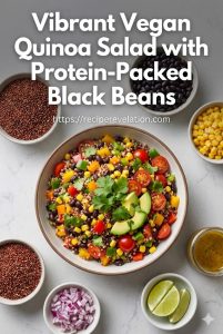 Vibrant Vegan Quinoa Salad with Protein-Packed Black Beans