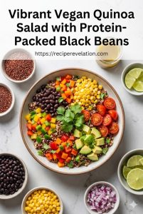 Vibrant Vegan Quinoa Salad with Protein-Packed Black Beans