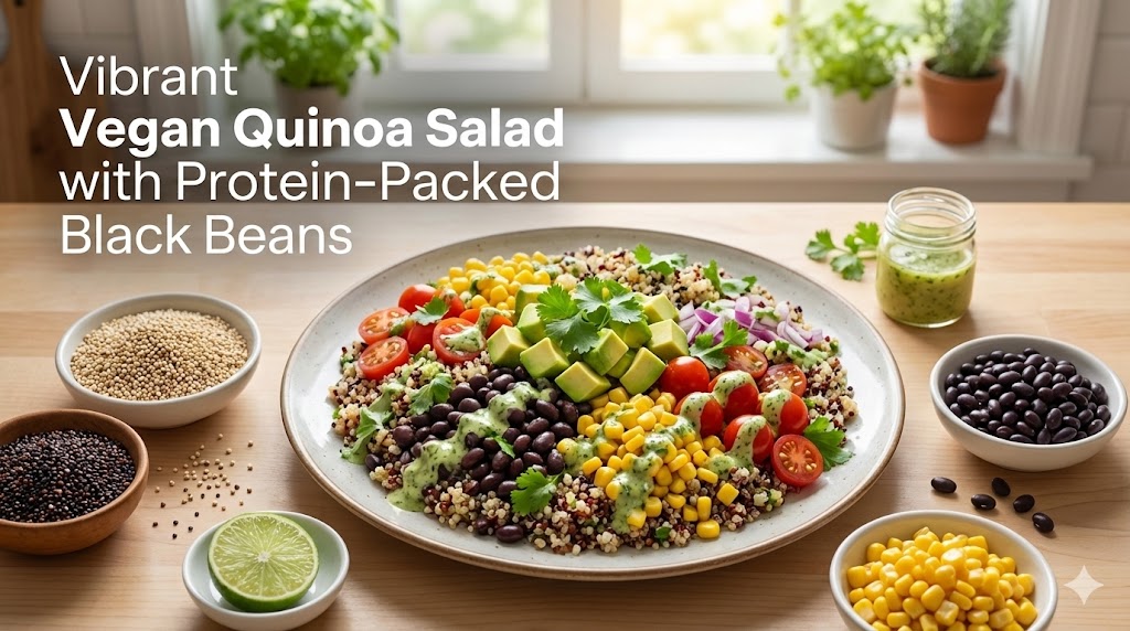 Vibrant Vegan Quinoa Salad with Protein-Packed Black Beans