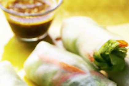 Fresh Summer Rolls Wrapped in Flavor with Peanut Sauce Dip