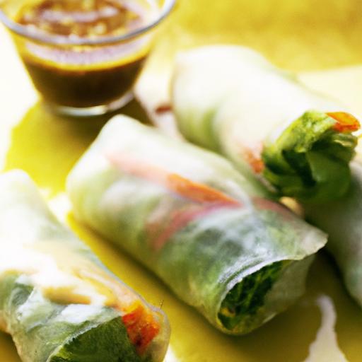 Fresh Summer Rolls Wrapped in Flavor with Peanut Sauce Dip