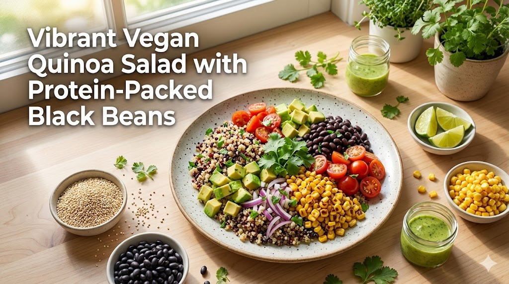 Vibrant Vegan Quinoa Salad with Protein-Packed Black Beans