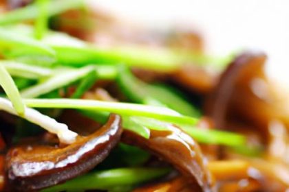 Savory Hoisin-Glazed Mushrooms Over Tender Rice Noodles