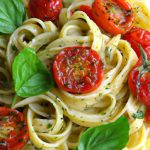 Bright & Fresh: Pesto Pasta with Juicy Cherry Tomatoes