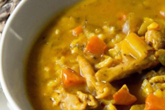 Warm Up with a Cozy Bowl of Curried Chicken and Rice Soup