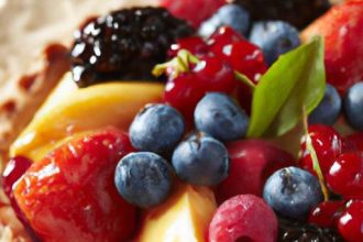 Sun-Kissed Summer Fruit Tart with a Crisp Almond Crust