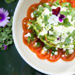 Fresh Elegance: Tomato & Burrata Salad with Edible Blooms