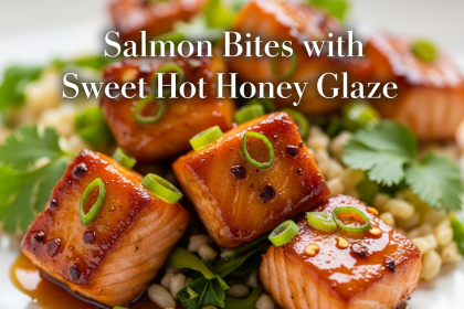 Crispy Air-Fried Salmon Bites with Sweet Hot Honey Glaze