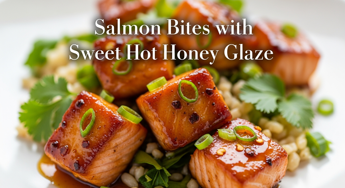 Crispy Air-Fried Salmon Bites with Sweet Hot Honey Glaze