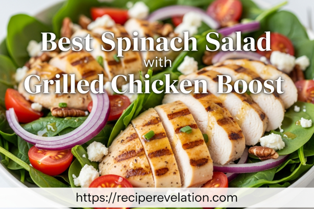 Fresh & Flavorful: Spinach Salad with Grilled Chicken Boost