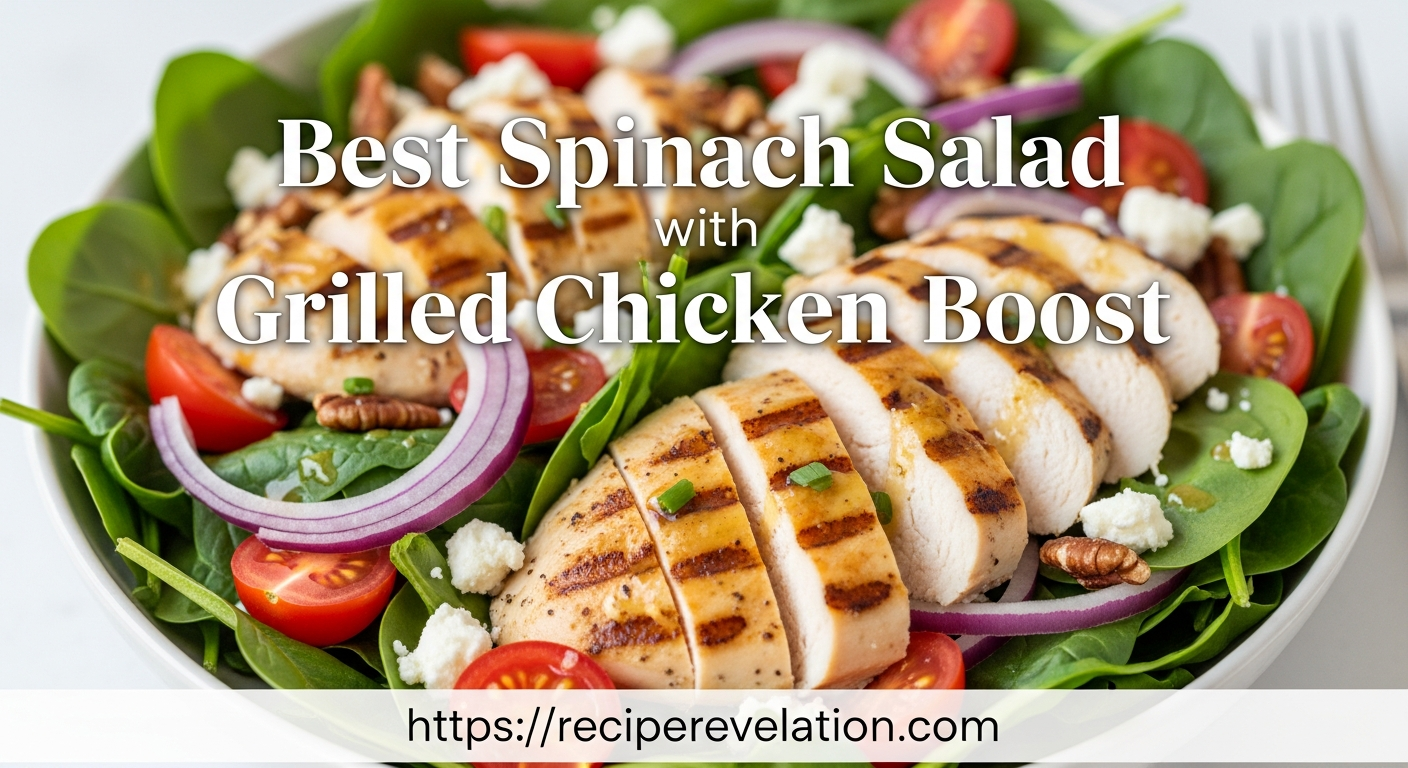 Fresh & Flavorful: Spinach Salad with Grilled Chicken Boost
