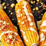 Creamy vegan elote delight, a twist on Mexican street corn.