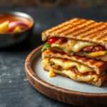 Crispy Bombay grilled sandwich, a savory street food delight.