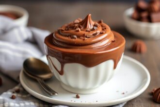 Creamy magic chocolate pudding recipe, rich and delicious.