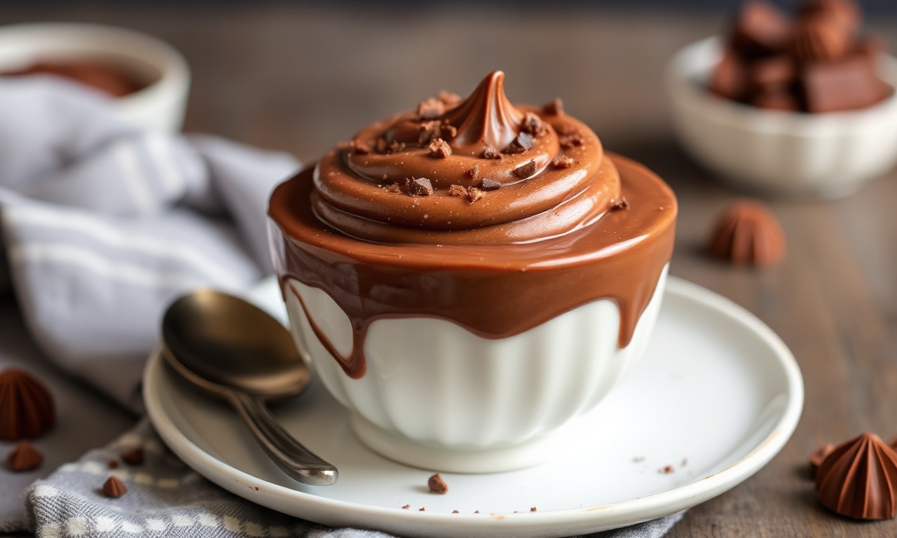 Creamy magic chocolate pudding recipe, rich and delicious.