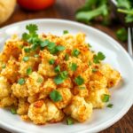 Crispy cauliflower hash browns, a healthy breakfast classic.