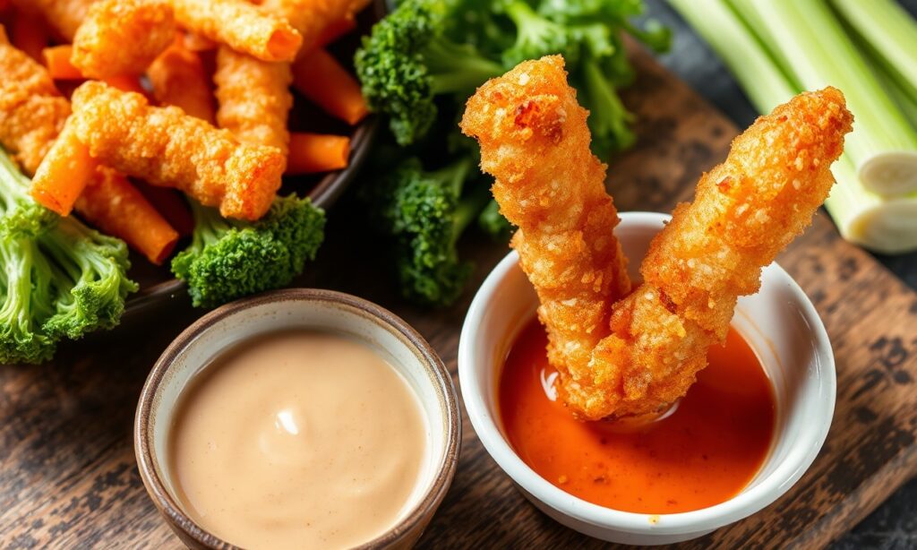Crispy veggie tempura with perfect dipping sauce guide.