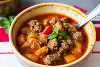 Charquicán Uncovered: hearty beef and veggie stew from Chile.