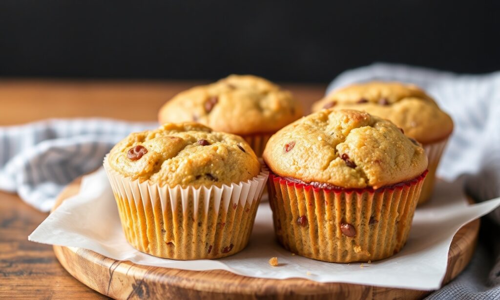 Gluten-free banana bread muffins: healthy, comforting, classic recipe.