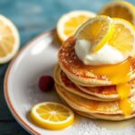 Fluffy Dutch baby pancake with lemon and sugar bliss.