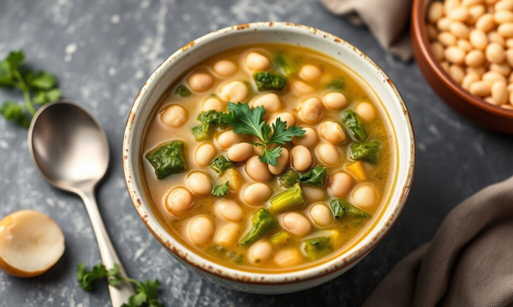 Hearty kale and white bean soup recipe: nutritious, classic, soul-warming.