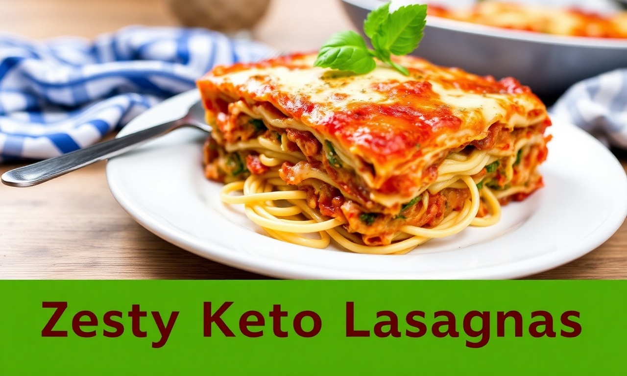 Zesty keto lasagna with delicious zucchini noodles.